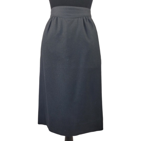 Pani-ier Dresses & Skirts - Vintage woman’s 100% wool black pencil skirt size 6